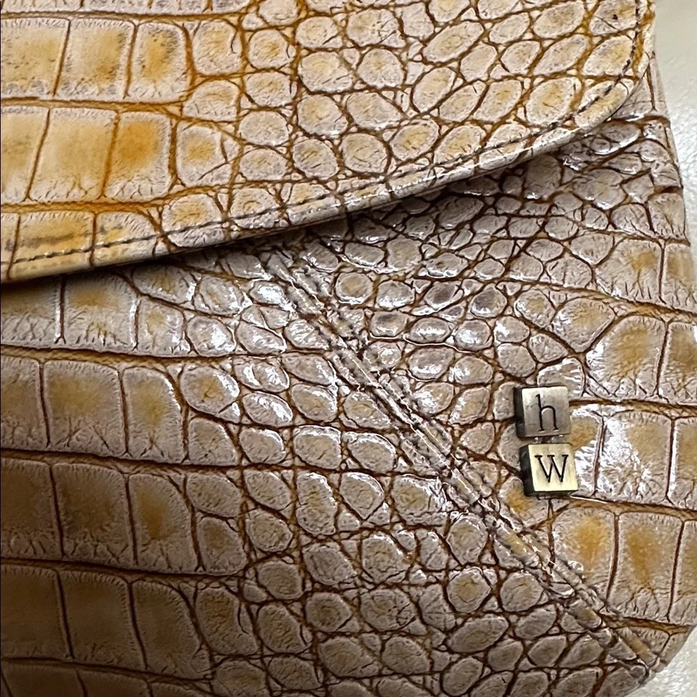Helen Welsh Real Leather Croc-Embossed Bag